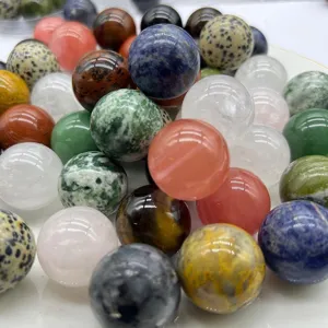 Natural stone crystal sphere polished gemstone ball decorative ornament sphere display decor
