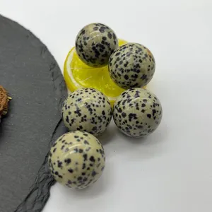 Natural Dalmatian jasper crystal ball polished stone sphere craft home decor 25mm item