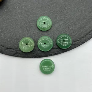 Perles de jade cristal vert naturel 15mm pour bracelets et pendentifs de bijoux faits à la main.