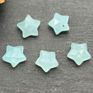 12mm faceted star crystal beads loose gemstone pendants for DIY jewelry making earrings crafts.