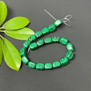 8x10mm square malachite-style loose beads strand, DIY handmade jewelry accessories spacer parts.