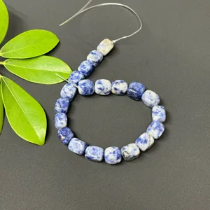 8x10mm irregular square gemstone beads strand for DIY jewelry making and bracelet craft design.