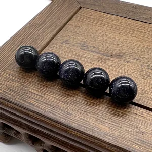 10mm dark blue sandstone round loose beads gemstone DIY jewelry accessories material details view