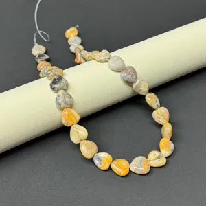 Natural stone heart beads agate semi-finished strand for DIY jewelry making necklace