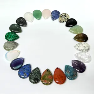 Pendentifs goutte en pierre précieuse assortis breloques en cristal pour bijoux DIY colliers.