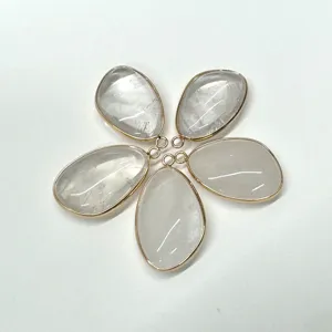 Natuurlijke kristalkwarts druppel vergulde hanger DIY ketting armband sieraden accessoires
