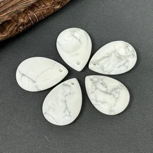Pendentif goutte en pierre blanche cristal accessoire bijoux DIY boucles d'oreilles