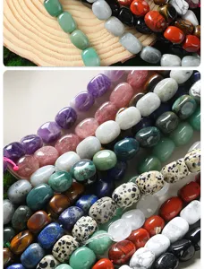 Natural gemstone beads irregular rectangle loose beads for DIY jewelry making 17x12mm