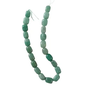 Natural Green Aventurine Rectangular Loose Beads 17x12mm Straight Hole DIY Jewelry Making