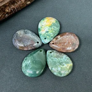 Pendentif goutte en pierre naturelle mélange de couleurs pour collier bracelet DIY