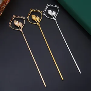 Stile Antico Lega Giglio Calla Fermaglio Corpo Principale DIY Hanfu Nappa Accessorio per Capelli Copricapo Decorativo Gioielli