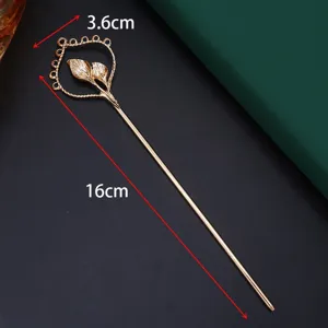 Lega stile antico 9 fori calla giglio forcina per capelli accessorio DIY 16cm