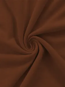 Dark brown fabric detail shot, premium cotton material texture for stylish apparel design.