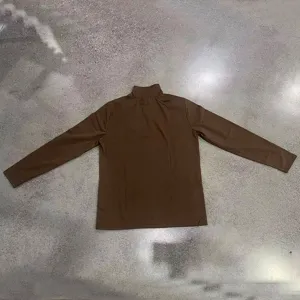 Men's solid color mock turtleneck long sleeve t-shirt casual slim fit base layer top autumn.