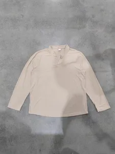 T-shirt à manches longues et col V en tricot pour homme, pull rayé décontracté