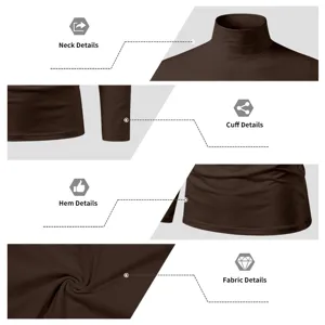 Close-up view showing the refined mock neck, cuff, hem, and premium fabric details.