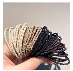 Simple twisted hair ties set, high elasticity elastic bands for daily styling and secure hold.