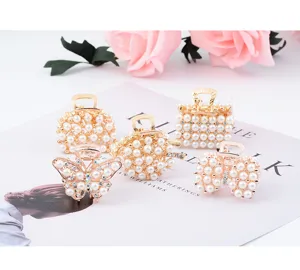 Ensemble de pinces a cheveux en perles et strass style coreen accessoires pour femmes elegantes