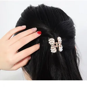 Style Coréen Alliage Strass Perle Artificielle Pince à Cheveux Mode Femmes Quotidien Élégant Accessoires Cheveux Élégant Cadeau