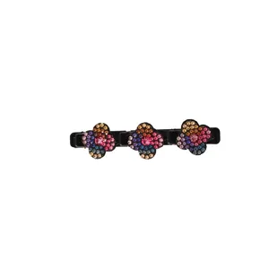 Dolce fermaglio per capelli con strass fiore clip laterale accessorio moda per ragazze