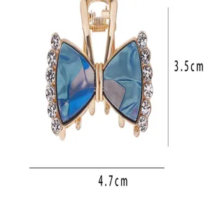 Molla per capelli con strass fiocco, pinza in lega, accessorio elegante e raffinato.