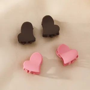 Pinzas de pelo mate con forma de corazón mini pinzas para el cabello accesorios dulces