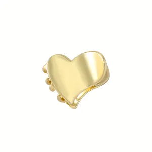 Pinza de pelo de metal dorado en forma de corazón pequeño accesorio flequillo mujer