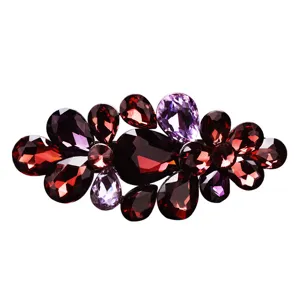 Elegante fermaglio per capelli con strass per donne, accessorio per capelli in cristallo.