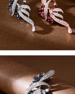 Elegant rhinestone crystal brooch pin for women suit jacket luxury fashion jewelry accessory