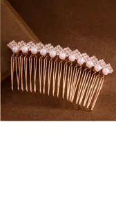 Elegante Strass Kunstperle Haarkamm Legierung Haarspange für Damen Hochsteckfrisur Zubehör