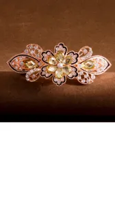 Large crystal butterfly ponytail hair clip for women alloy retro spring hair accessory