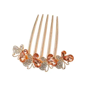 Rhinestone Hair Comb Elegant Crystal Hair Pin Bun Maker Hair Accessories for Women