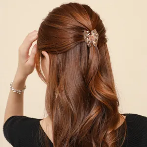 Rhinestone butterfly hair claw clip alloy sparkling small hair accessories for women styling