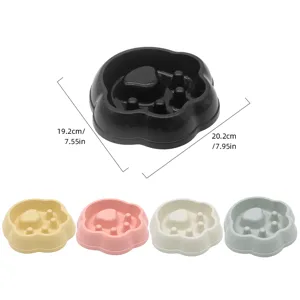 Pet slow feeder bowl anti choking dog bowl flower shape pet slow eating food bowl