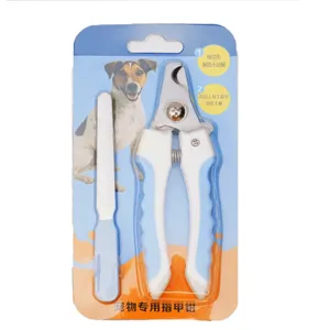 Professional pet nail clipper and file set for dogs and cats stainless steel grooming tool