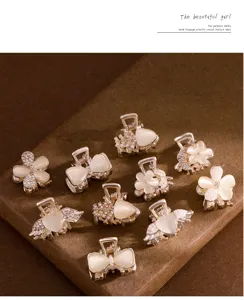 Mini pinces à cheveux perle fleurs nœud barrettes mignonnes pour coiffure de frange