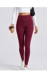 Leggings lunghi da yoga a vita alta senza cuciture felpati caldi invernali per donna