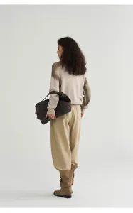 Gradient tie-dye crewneck sweater back detail view showcasing cozy autumn women fashion style.