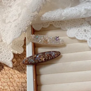 Kristall Stein Seiten Haarklammer Strass Acetat Haarschmuck elegante Haarnadel fuer Damen Alltag mode