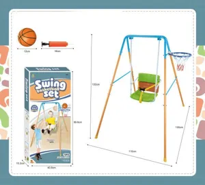 Kinder Schaukel und Basketball Set Garten Indoor 2in1 Spielplatz Ausrüstung Maße design