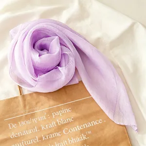 Zomer effen chiffon sjaal, lichte snoepkleur zonbescherming stola voor vrouwen mode.