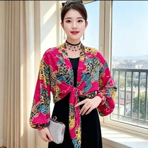 Summer ice silk sun protection shawl fashion loose thin chiffon breathable cardigan for women.