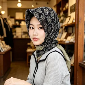 Chic paisley headscarf summer lightweight sun protection stylish versatile hijab for women