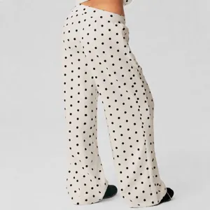 Dames casual polstippen wijde pijpen broek herfst lange broek comfortabele broek