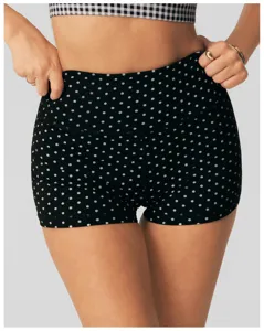 Hoge taille polka dot yoga shorts voor dames sneldrogend fitness sport korte broek