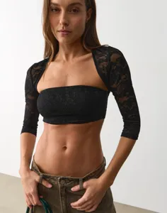 Women floral lace long sleeve crop top casual sexy slim fashion apparel stylish tee top.