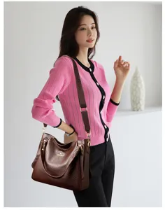 Elegant large capacity shoulder bag for women, soft texture premium crossbody tote bag.
