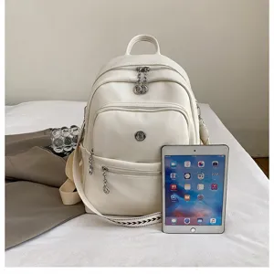 Detailed view of the stylish women's backpack, featuring large capacity and premium design.