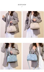 Stylish women Boston shoulder bag, commuter handbag with multi-way strap and chic design.