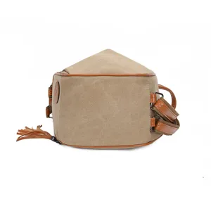 2024 new multi-functional women backpack fashion canvas solid color travel shoulder bag